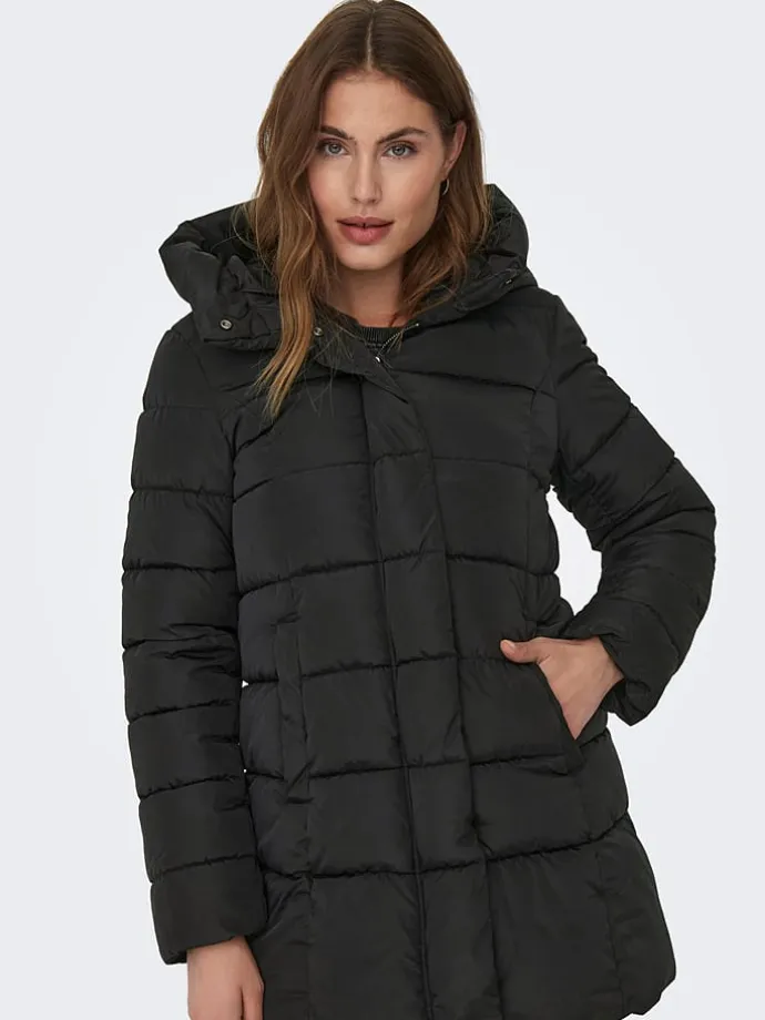 Steppmantel in Schwarz