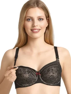 Still BH mit Bügel Fleur in berry schwarz