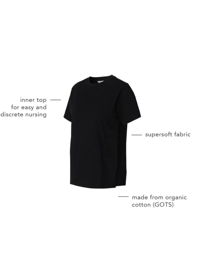 Still T-Shirt Ifke in Black