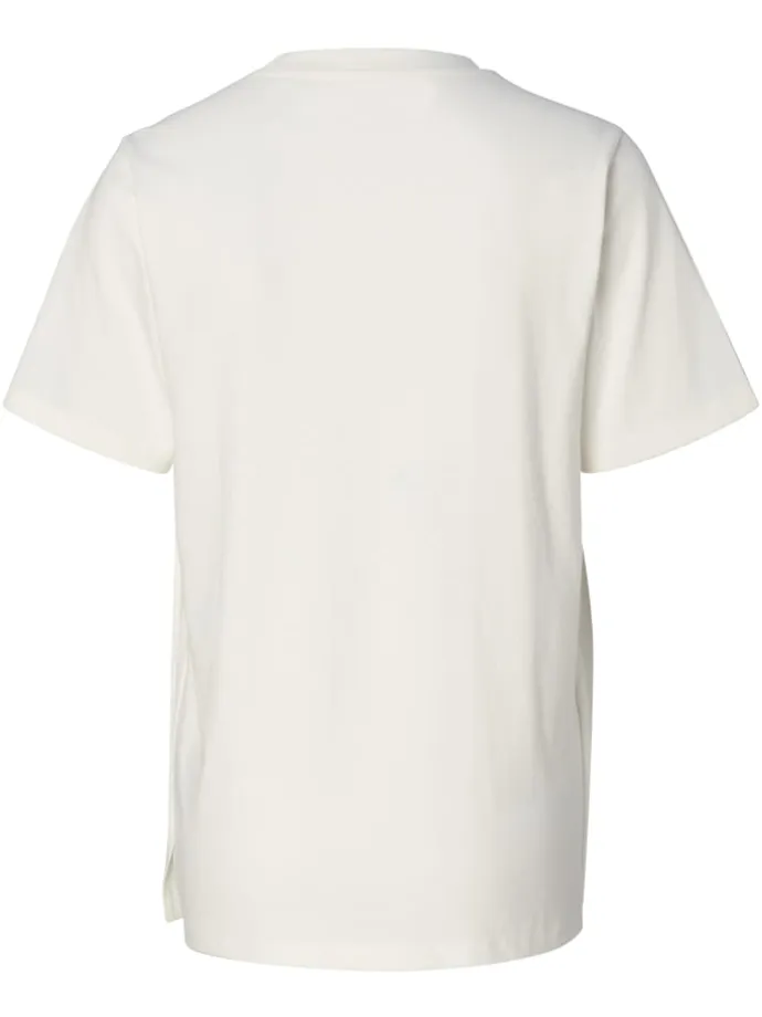 Still T-Shirt Ifke in Cream