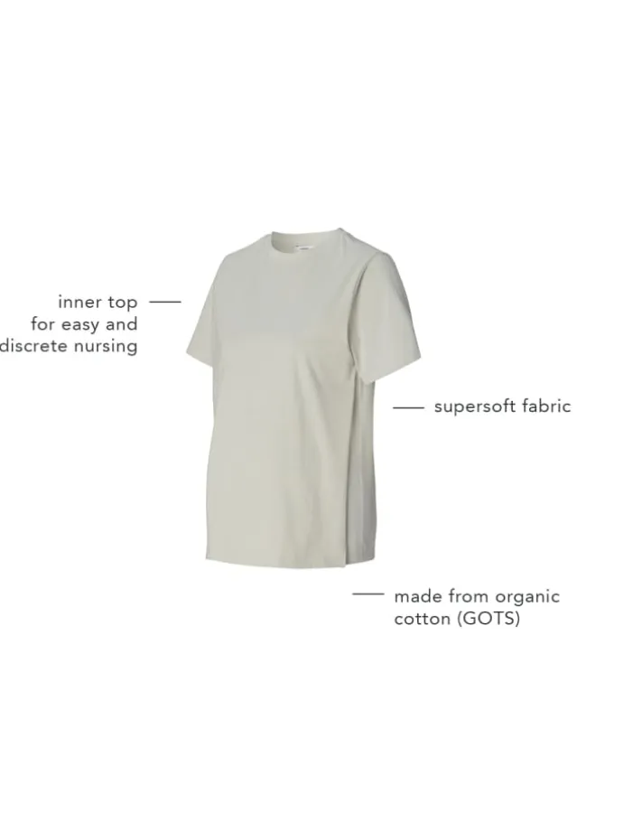 Still T-Shirt Ifke in Pigeon