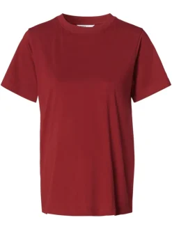 Still T-Shirt Ifke in Tibetan Red