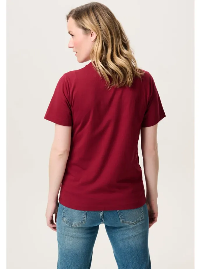 Still T-Shirt Ifke in Tibetan Red