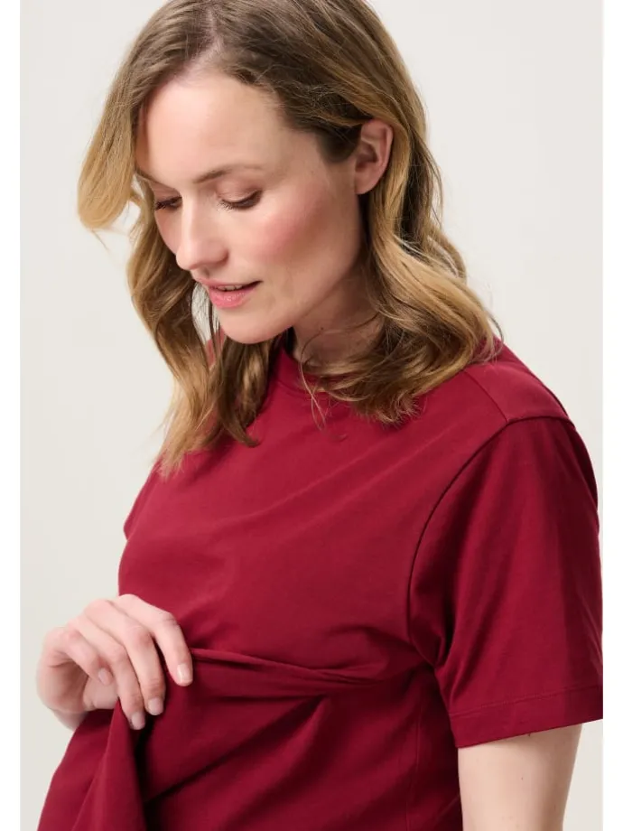 Still T-Shirt Ifke in Tibetan Red