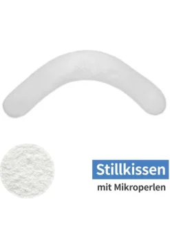Stillkissen Das Komfort - Mikroperlen-Füllung in weiss