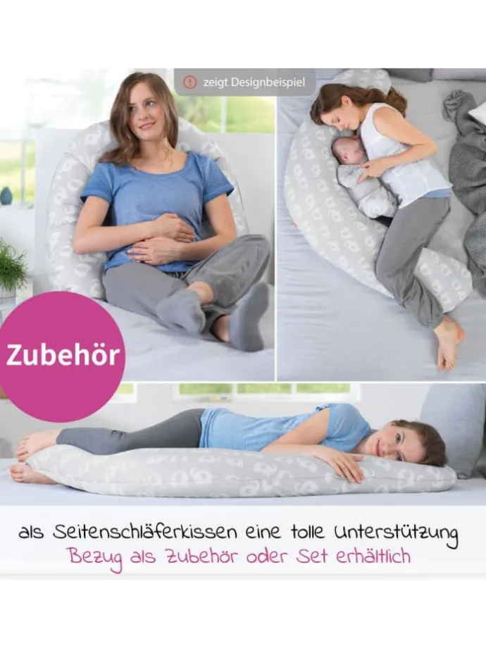 Stillkissen Das Komfort - Mikroperlen-Füllung in weiss