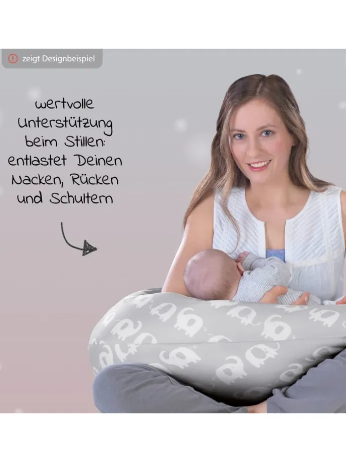 Stillkissen Das Komfort - Mikroperlen-Füllung in weiss