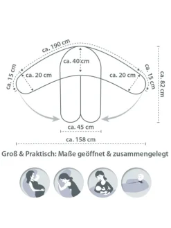 Stillkissen Das Original mit Mikroperlen-Füllung in orange,rosa