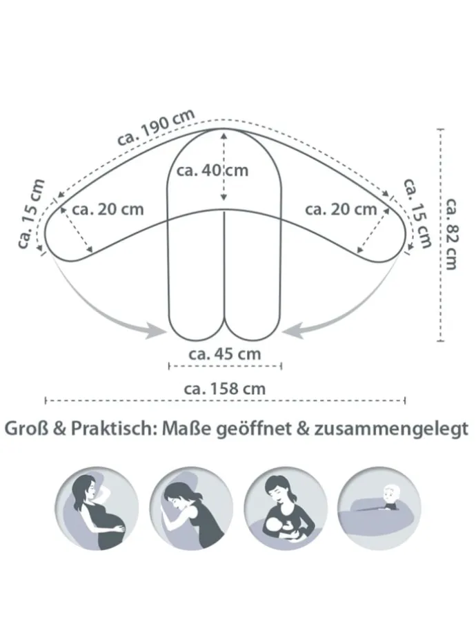 Stillkissen Das Original mit Mikroperlen-Füllung in orange,rosa