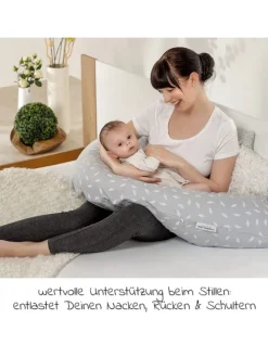 Stillkissen Das Original 190 cm - Leaves in grau
