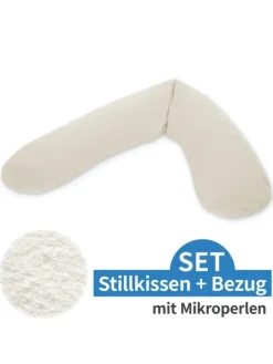 Stillkissen Das Original mit Mikroperlen-Füllung in beige,weiss