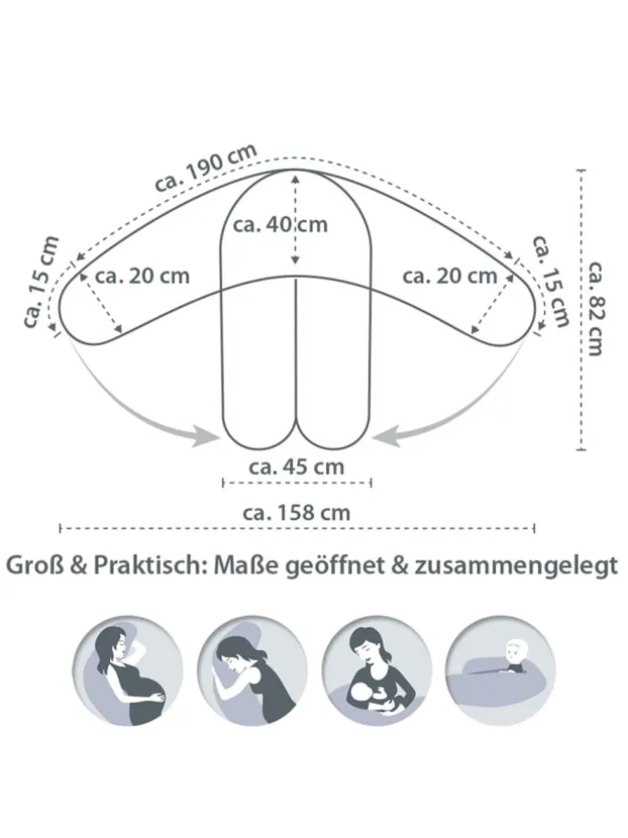 Stillkissen Das Original mit Polyesterhohlfaser-Füllung in orange,rosa