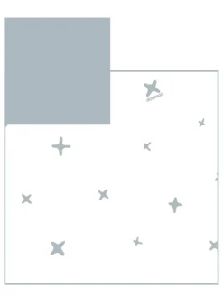Stillkissen Relax Bezug  „Stars" in Grau-Blau