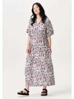 Still-Kleid All Over Print in Three Color Flower