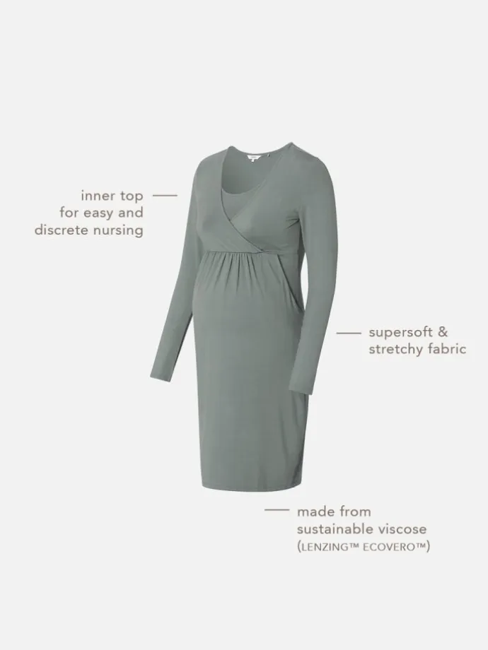 Still-Kleid Gaja in Sage