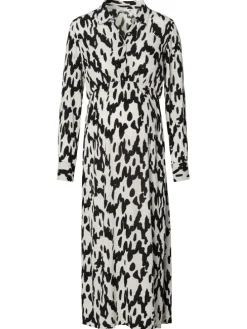 Still-Kleid Kiki in Wavy Black Print