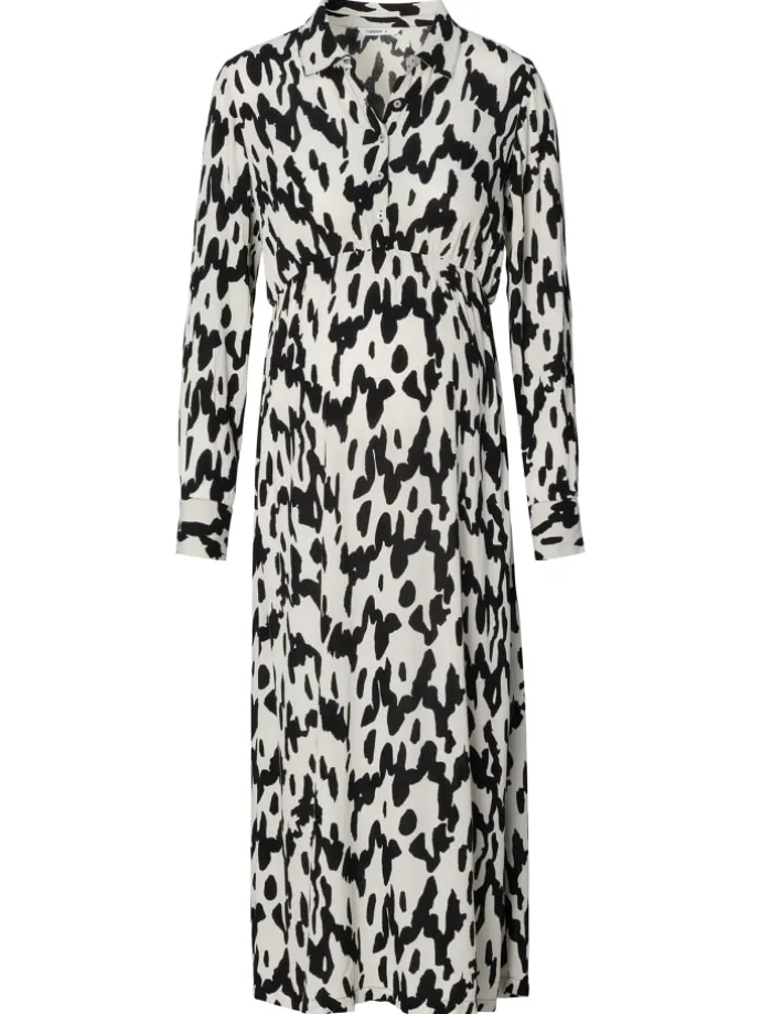 Still-Kleid Kiki in Wavy Black Print