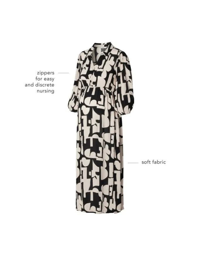 Still-Kleid Lieksa in Monochrome All Over Print