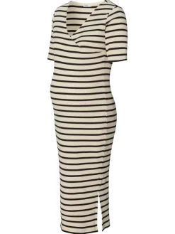 Still-Kleid Soiree in Cream Stripe