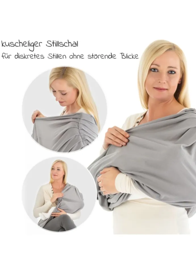Stillschal / Stilltuch / Sichtschutz beim in grau