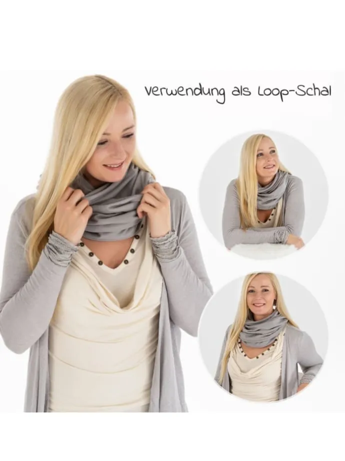 Stillschal / Stilltuch / Sichtschutz beim in grau