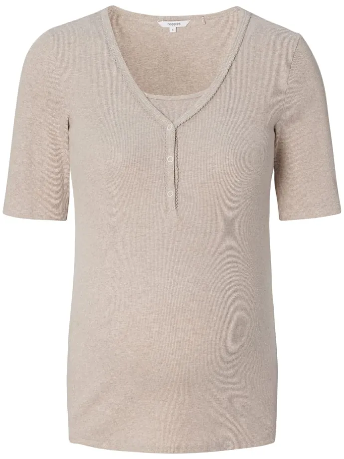 Still-Schlaftop Renate in Taupe Melange