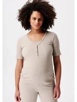 Still-Schlaftop Renate in Taupe Melange