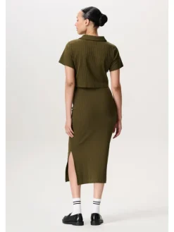 Still-Shirt Aalborg in Dark Olive
