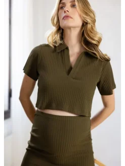 Still-Shirt Aalborg in Dark Olive
