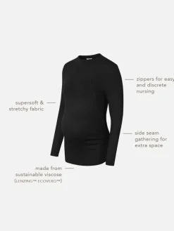 Still-Shirt Rosa in Black