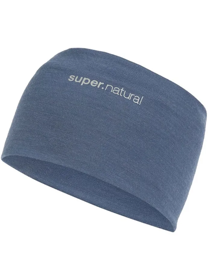 Stirnband "Wanderlust" in Blaugrau