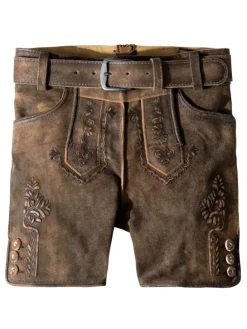 Stockerpoint Kinderlederhose Michel in muskat gespeckt