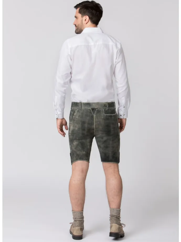 Stockerpoint Trachtenlederhose Lee in grau gespeckt