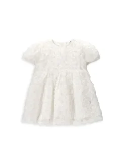 Stoffkleid in ecru