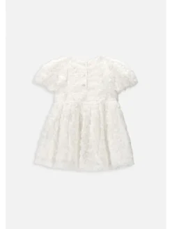 Stoffkleid in ecru