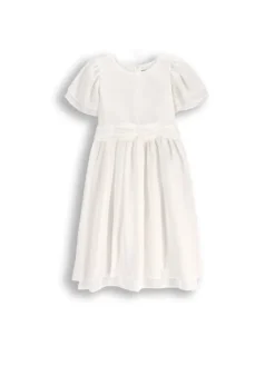 Stoffkleid in ecru