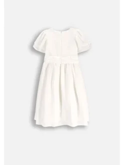 Stoffkleid in ecru