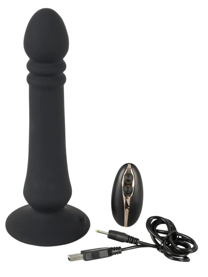 Stoßvibrator Anal thruster in schwarz
