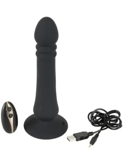 Stoßvibrator Anal thruster in schwarz