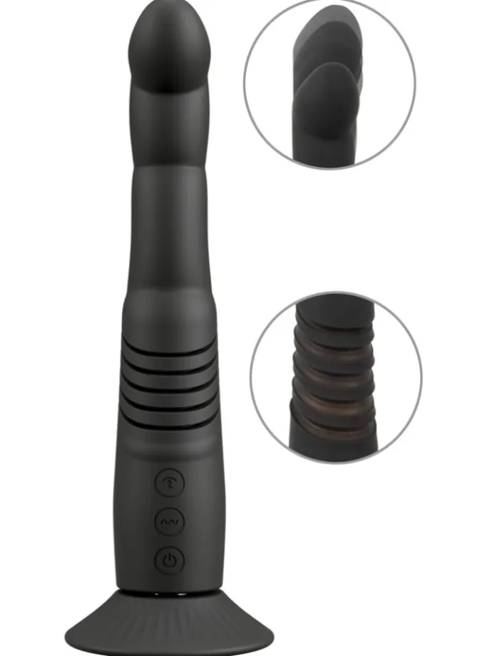 Stoßvibrator G and P-Spot Thrusting Vibrator in schwarz