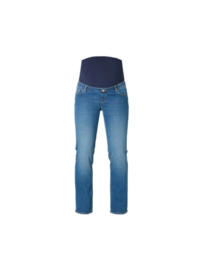 Straight Umstandsjeans in Light Blue Denim