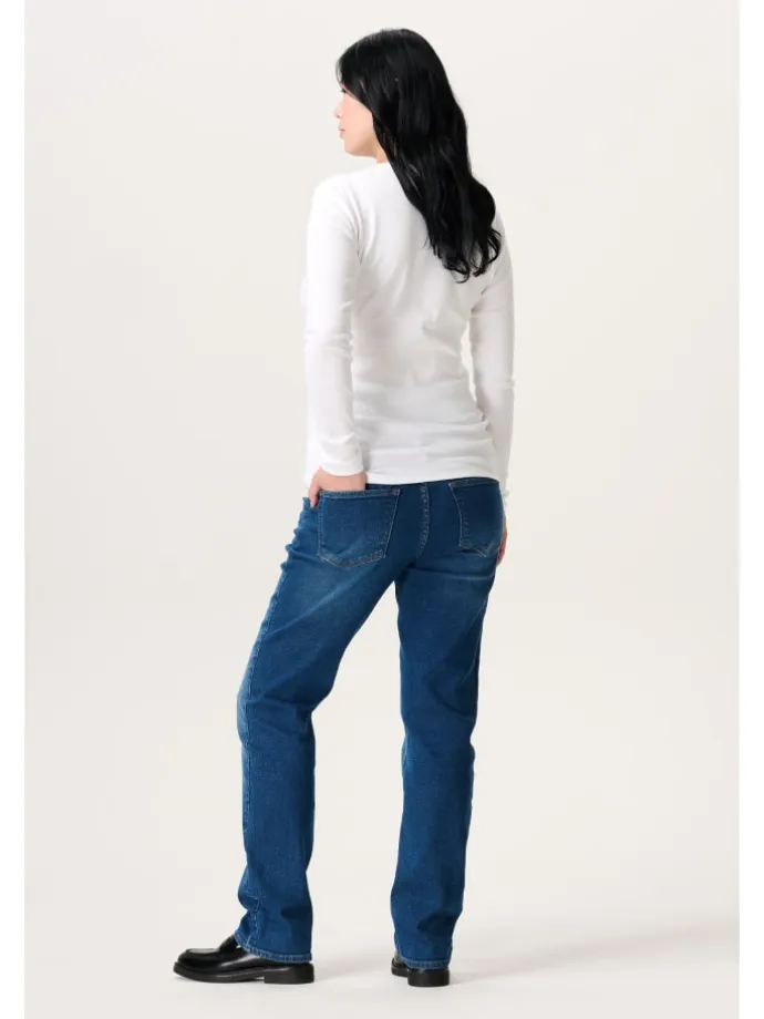 Straight Umstandsjeans in Light Blue Denim