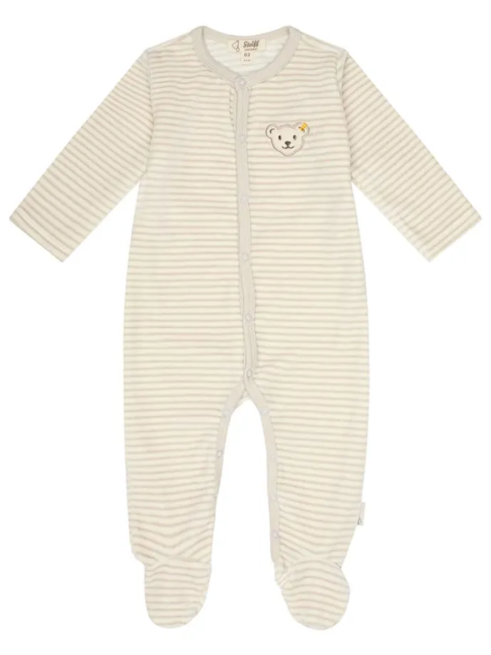 Strampler in Beige/ Creme
