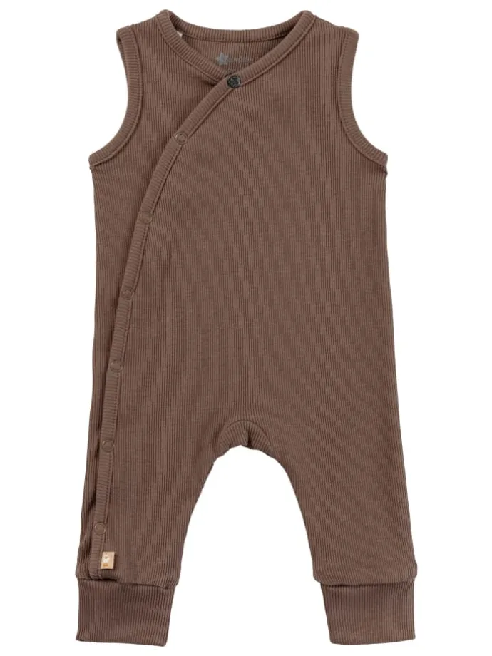 Strampler Rippjersey in braun