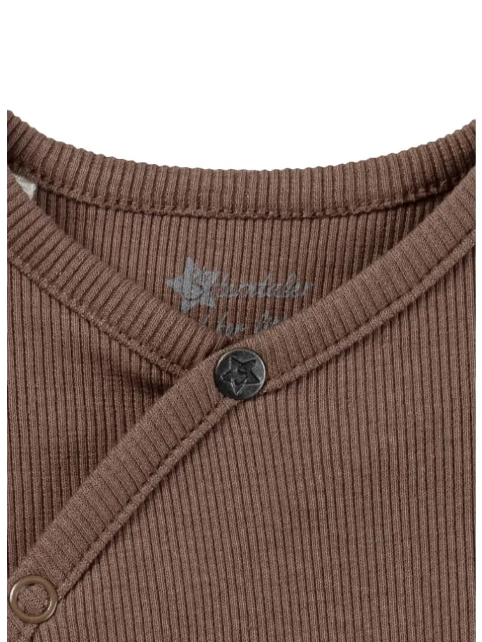 Strampler Rippjersey in braun