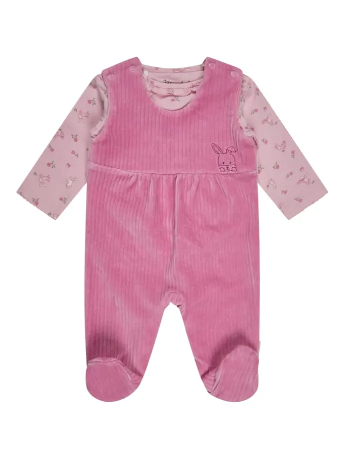 Strampler-Set Hase in rosa