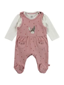 Strampler-Set Jersey Blümchen in rosarot