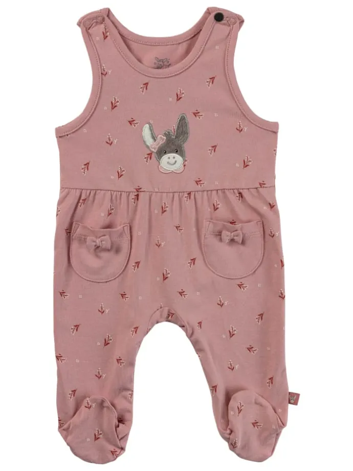 Strampler-Set Jersey Blümchen in rosarot