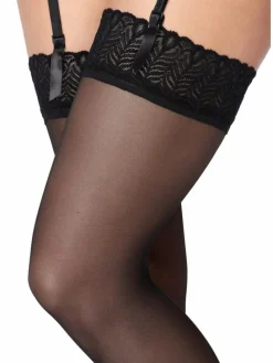 Strapsstrümpfe in schwarz