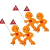 StreetBuddy Warnfigur für Kindersicherheit in Orange, 4-er Pack